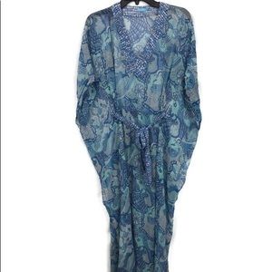 J MCLAUGHLIN SILK PAISLEY KAFTAN XS S